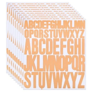 10 Sheets Letter Number Stickers, Self-Adhesive Alphabet Stickers, Pink - Picture 1 of 7