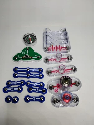 Lot of 16 Elenco Snap Circuits various parts - Image 1 of 4