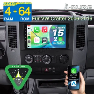 Für VW Crafter 2006-2016 Apple Carplay 4+64G Android 15 Autoradio GPS Navi WiFi - Bild 1 von 14