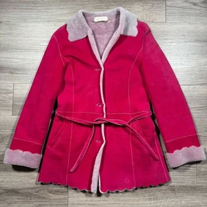 Women’s Escada Rare Pink Genuine Lambskin Shearling Coat Size 36 (S) - Picture 1 of 9