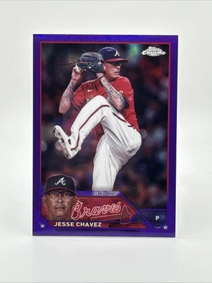 2023 Topps Chrome Update Purple Refractor /250 Jesse Chavez #USC22 - Image 1 of 2