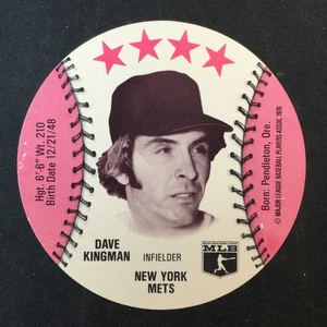 1976 Isaly's/Sweet William Discs Dave Kingman New York Mets - Picture 1 of 2