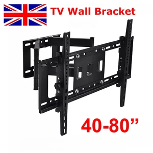 TV Wall Bracket Mount Tilt & Swivel For 40-80" LCD LED Ultra Strong LG Samsung - Picture 1 of 14