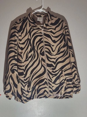 Allison Daley Brown & Black Sequined Long Sleeve Jacket Size 18 W - Image 1 of 4