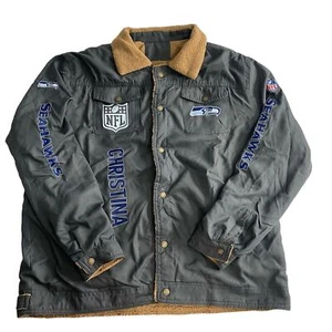 NFL Seattle Seahawks Jacket in Grey Unisex - Picture 1 of 6