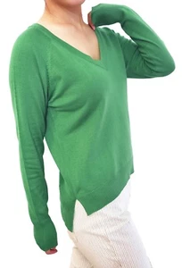 Women Pullover Sweater Top Jumper Soft Knit V Neck Fitted Cardigan - Picture 1 of 37