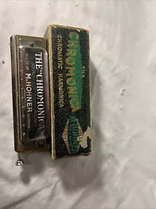 Vintage "Chromonica" Chromatische Mundharmonika M. Hohner Germany - 260 C orig. Box - Bild 1 von 7