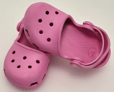 Crocs «Karin» двойной ремень розовый Мэри Джейн сабо девочек ясельного возраста размер C 8 - Изображение 1 из 4