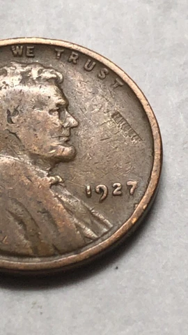 1927 P LINCOLN WHEAT PENNY,  CENT,  (LAMINATION BEFORE STRIKE)  ERROR   Lot W18 Cover
