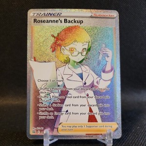 Roseanne's Backup 180/172 Brilliant Stars Rainbow Secret Rare Pokémon Card NM