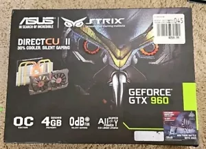 Asus Nvidia GeForce GTX 960 4gb GDDR5 DirectCU II PCI-E Graphics Card GPU Boxed - Picture 1 of 5