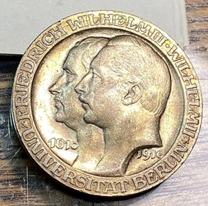 1910-A Prussia 3 Mark Choice BU+ Beauty KM-530 Mintage 200,000 CHN - Picture 1 of 2