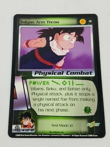 Saiyan Arm Throw 18 DBZ Dragon Ball Z Saiyan Saga 2000 CCG - Picture 1 of 2