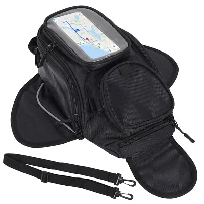 Motorcycle Tank Bag Waterproof Magnetic Motorbike Phone Holder Fuel Saddlebags - Image 1 of 4