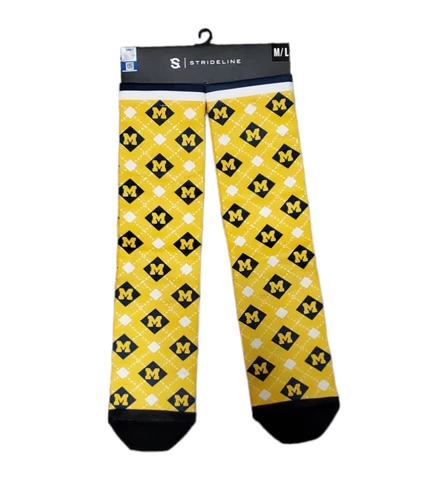 Michigan Wolverines Dress Socks University Strideline Licensed NCAA Wear Cover