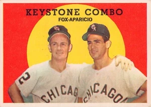 1959 Topps #408 Keystone Combo Nellie Fox Luis Aparicio Chicago White Sox - Picture 1 of 3