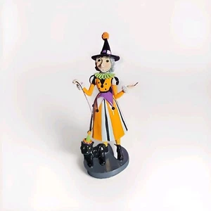 12" Witch Walking Black Cat Halloween Figurine NWT - Picture 1 of 8