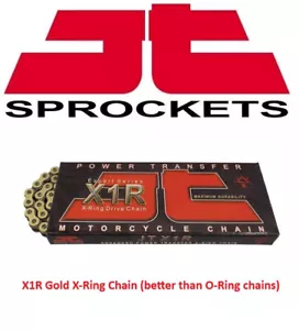 JT Front Rear Sprocket Kit 14T 50T and Gold 520 X-Ring Chain YZ250 & X 1999-2025 - Picture 1 of 1