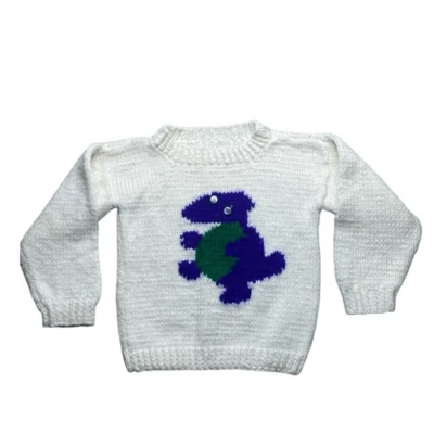 Handmade Vintage purple dinosaur sweater - Image 1 of 2