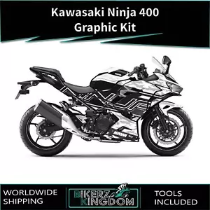 Kit Grafica Kawasaki Ninja 400 2018 -2024 Ninja Race Design Decalcomania Set - Foto 1 di 5