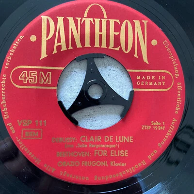 ORAZIO FRUGONI: Debussy / Beethoven / Schumann / Chopin (EP Pantheon VSP 111) - Bild 1 von 3