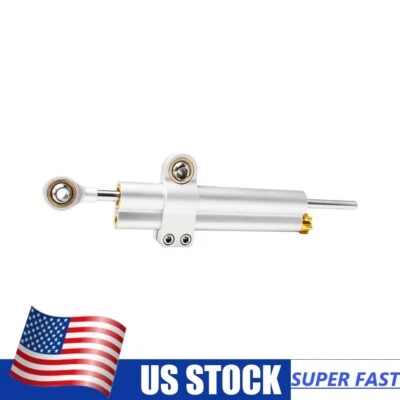 Amortiguador de dirección estilo corto 250 mm estabilizador para Honda Kawasaki Suzuki Yamaha EE. UU. Foto 1 de 4