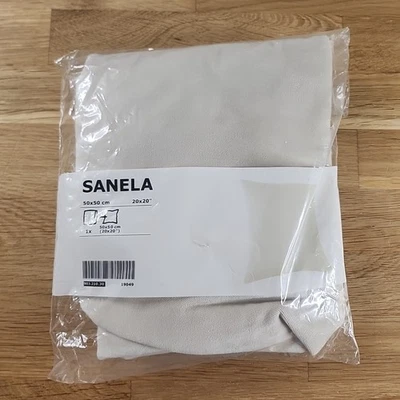 Capa de Almofada Ikea Sanela 20" x 20" Velveteen 100% Algodão Bege Claro NOVA - Imagem 1 de 2