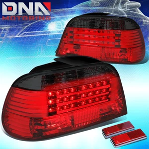 SMOKED HOUSING LENS RED LED TAIL BRAKE LIGHTS/LAMPS FOR 95-01 BMW E38 7-SERIES - Picture 1 of 10