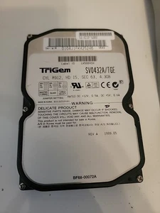 SV0432A/TGE TRIGEM 4.3GB IDE HARD DRIVE IDE HARD DRIVE 3.5 INCH - Afbeelding 1 van 4