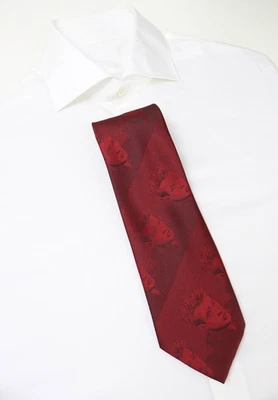 Corbata C&A Para Hombre Talla Única Clásica Con Patrón En Burdeos - Imagen 1 de 4