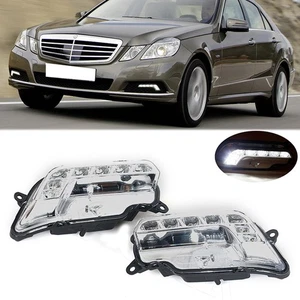 2pcs LED Daytime Running Light Assemblies for 2010-2013 Mercedes W212 E350 E550 - Picture 1 of 10