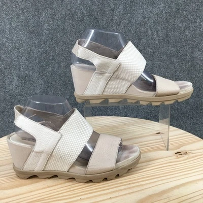 Sandalias Sorel para mujer 10 Joanie II informales con cordones cuña cuero beige claro Foto 1 de 4