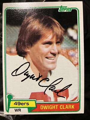 1981 Topps - Dwight Clark #422 (RC) Auto The Catch Rookie JSA Letter Included - Image 1 of 3