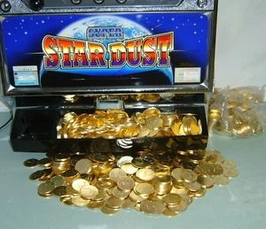 400 GOLDENE SPIELAUTOMATEN-MARKEN IN DOLLARGRÖSSE - NEU GEPRÄGT - KOSTENLOSER VERSAND - Bild 1 von 6