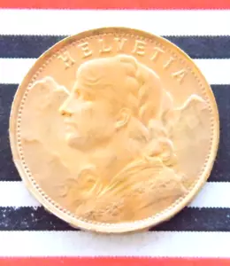 20 FRANKEN 1935 B SCHWEIZER 900 Feingold 0,1867 oz Helvetia Vreneli Schweiz Münze - Bild 1 von 7