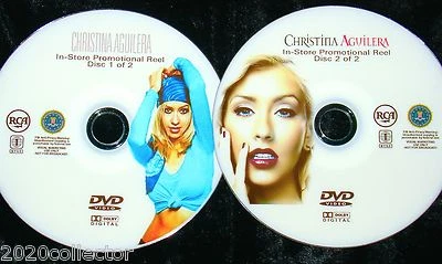 CHRISTINA AGUILERA In-Store Music Video Promotional Reel 2 DVD Set 38 Videos - Image 1 of 4