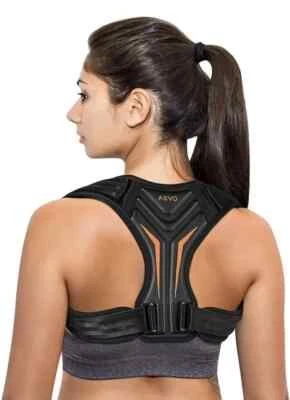 AEVO Posture Corrector Adjustable Upper Back Brace for Men and Women Large