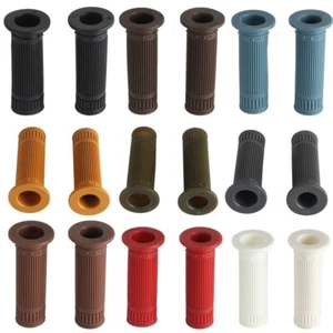 25MM/28MM Universal Motorcycle Rubber Handlebar Grips For ATV Chopper Cafe Racer - Picture 1 of 12
