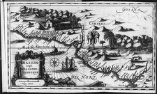 Photo of Map,Northern Coast,Southern America,Amazon,Orinoco River,Indians,1624