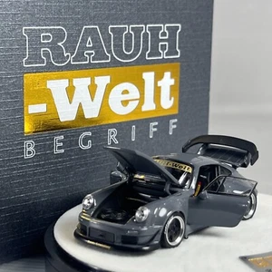 1/64 PGM Porsche 911 RWB 930 Cement Grey Luxury Version Round base PGM-640208 - Picture 1 of 2