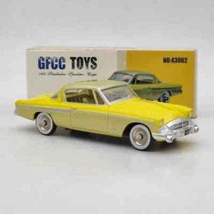 GFCC 1:43 For 1955 Studebaker Speedster-Coupe Yellow Alloy Car Diecast Model Toy - Picture 1 of 16