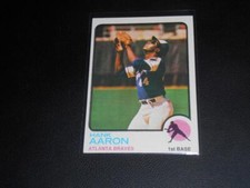 1973 Topps #100 HANK AARON card! BRAVES! HOF!