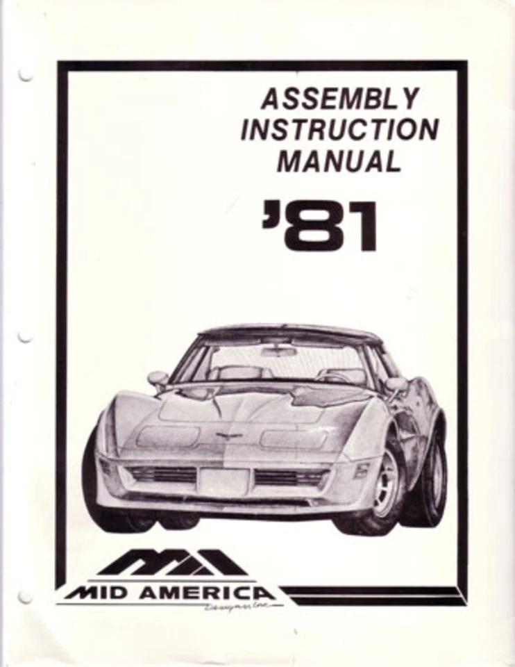 1981 Chevrolet Corvette Assembly Manual Book Rebuild Instructions Illustrations - Изображение 1 из 1