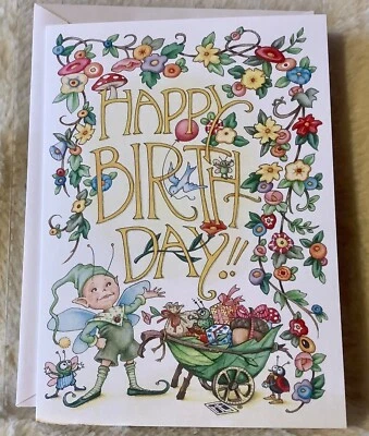 Birthday Card Sweet Mary Engelbreit Artwork Elf - Image 1 of 3
