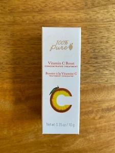 100% PURE VITAMIN C BOOST CONCENTRATED FACE TREATMENT.HELP DARK SPOTS 10G RRP£26 - Picture 1 of 4