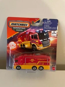 Matchbox 2024 Fire Dept. Scania Command # 25 Working Rigs MIP Free Post + Track - Picture 1 of 4