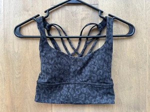 Lululemon Free To Be Wild Long Line Bra Camo Deep Coal Multi LW2CMDS Size 2 - Picture 1 of 6