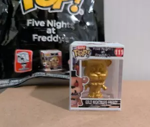 Funko Bitty Pop Gold Nightmare Freddy Chase Mini 111 FNAF Five Nights Chase 1/36 - Foto 1 di 7