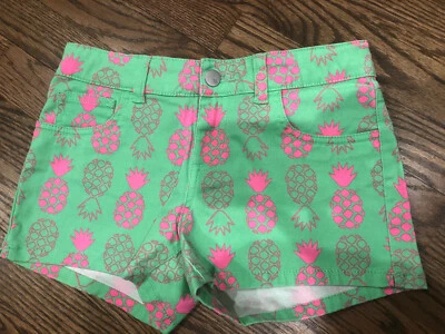 NWOT Total Girl Pineapple Shorts.  Adjustable Waist.  Girls Size 12. - Image 1 of 4