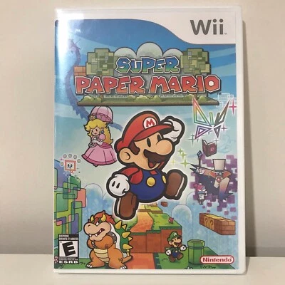Super Paper Mario Nintendo Wii 2007 White Label USA NEW Factory Sealed Mint - Image 1 of 4